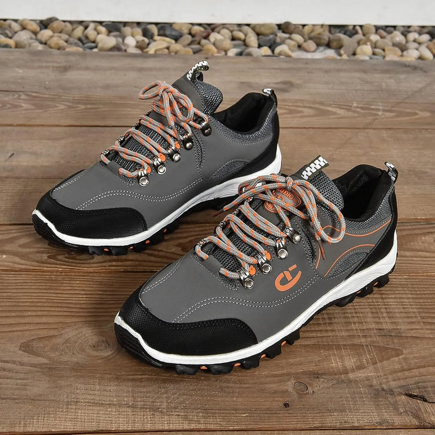 Men's Lace Up Sneakers Lightweight Non Slip Sneakers Arch Support Versatile Walking Shoes Comfort Workout Shoe