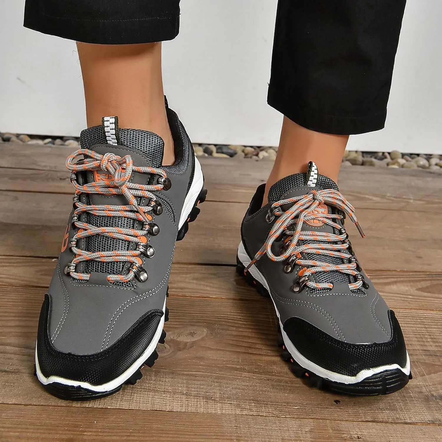 Men's Lace Up Sneakers Lightweight Non Slip Sneakers Arch Support Versatile Walking Shoes Comfort Workout Shoe