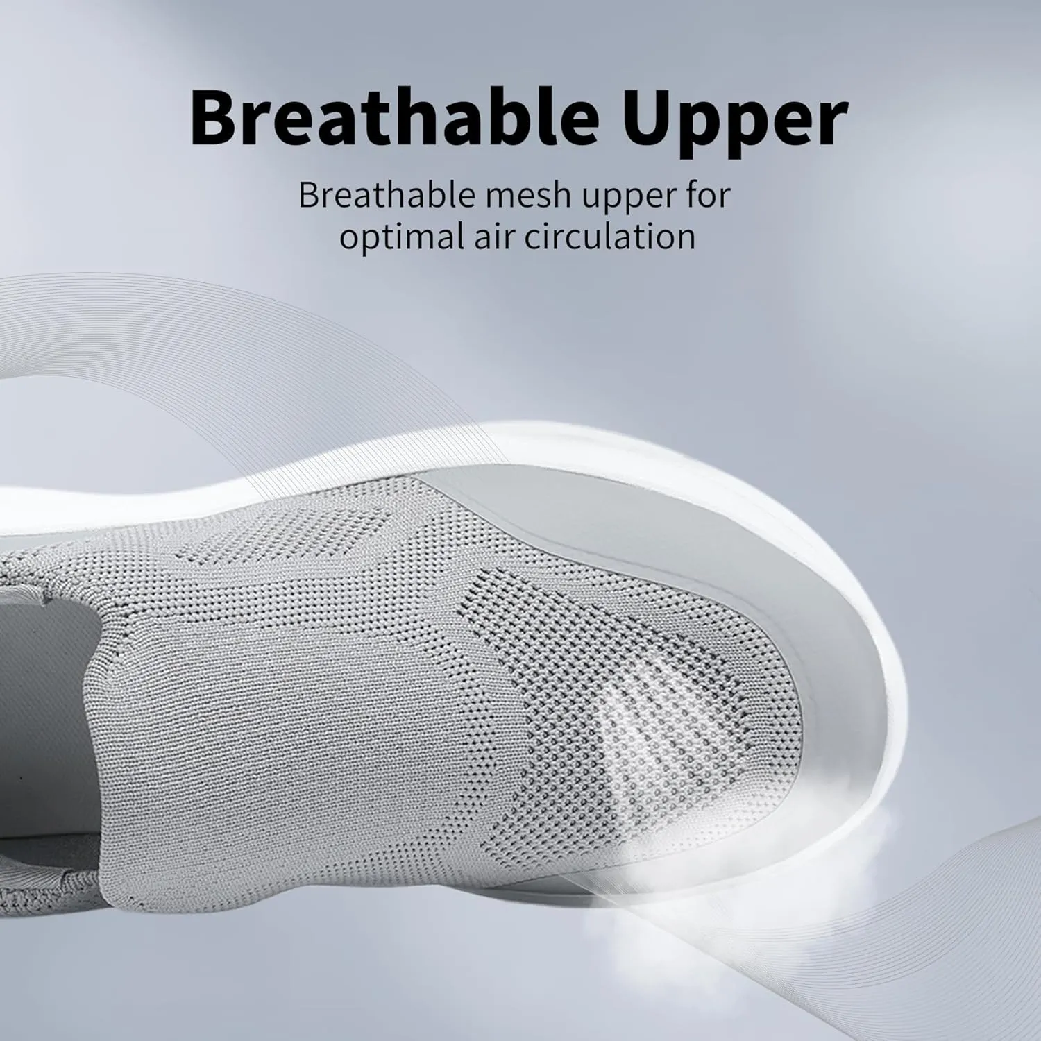Men's Slip On Walking Shoes Non Slip Running Tennis Sneakers Cushion Cross Training Laceles Lightweight Breathable Athletic Gym Workout Casual