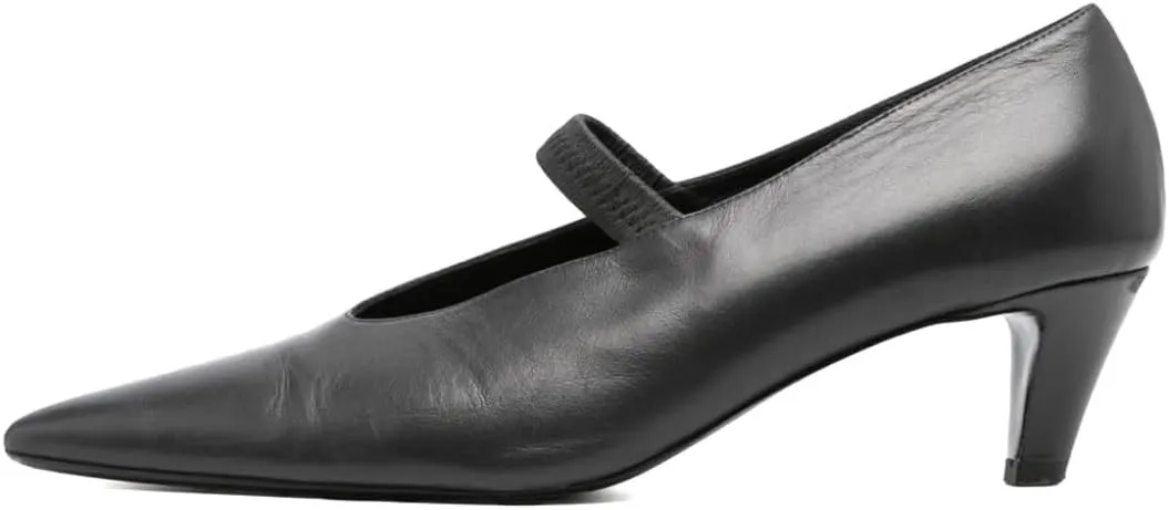 miss left Women Elastic Strap Closed Pointed Toe Pumps Slip On Low Heel Mary Janes Chic Dance Fancy Ballroom Shoes Size 4-16 US