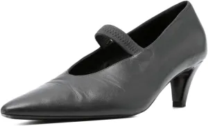 miss left Women Elastic Strap Closed Pointed Toe Pumps Slip On Low Heel Mary Janes Chic Dance Fancy Ballroom Shoes Size 4-16 US