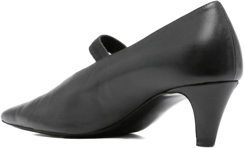 miss left Women Elastic Strap Closed Pointed Toe Pumps Slip On Low Heel Mary Janes Chic Dance Fancy Ballroom Shoes Size 4-16 US