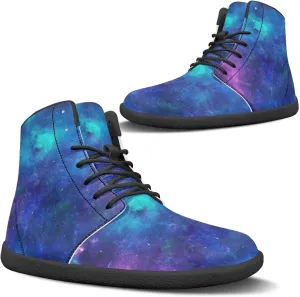Moon Sun Men High Top Sneakers Lace-up Breathable PU Leather Shoes for Women Unique Versatile Wide Toe Shoes