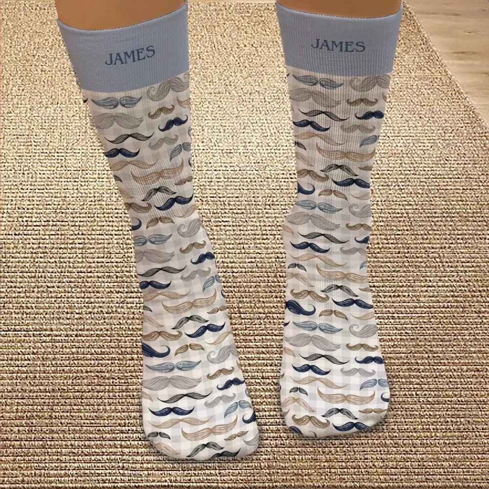 Mustache Personalized Tube Socks