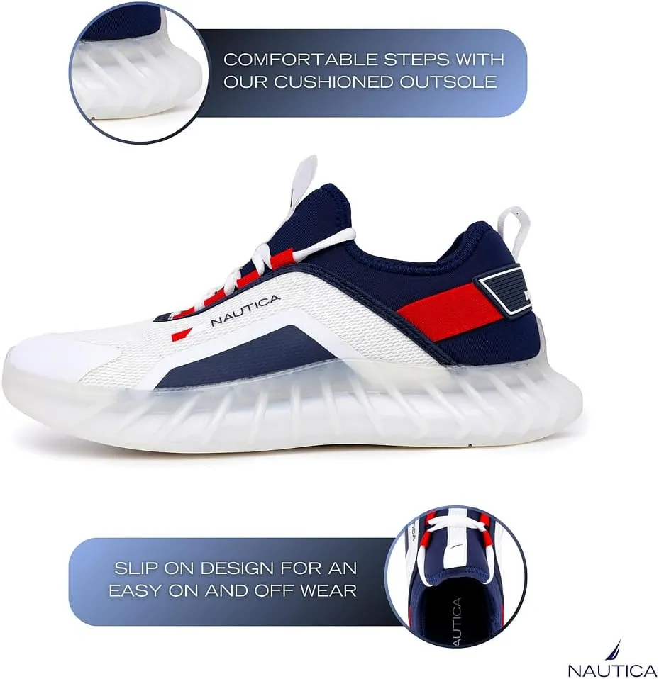 Nautica Men's Casual Fashion Sneakers  Lightweight Lace-Up Athletic Walking Shoes for Gym & Tennis, Comfortable