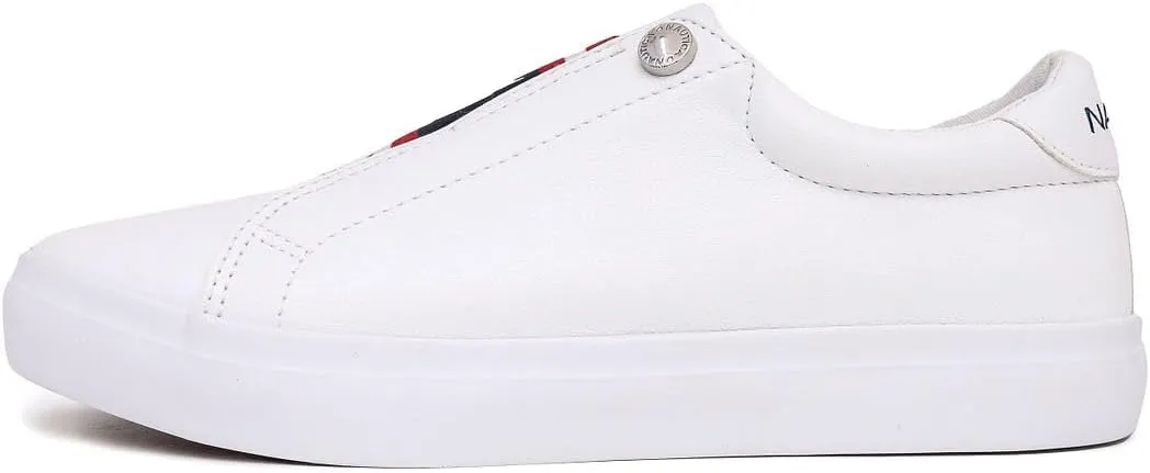 Nautica Women's Slip-On Sneakers  Casual Low-Top Walking Shoes  Comfortable No-Lace Fashion Tennis Style