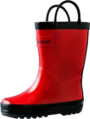 OAKI Toddler Rain Boots - Perfect Kids Rain Boots for Any Weather - Durable Rubber Baby Rain Boots Keep Little Feet Dry, Lightweight Waterproof with Easy-on Handle