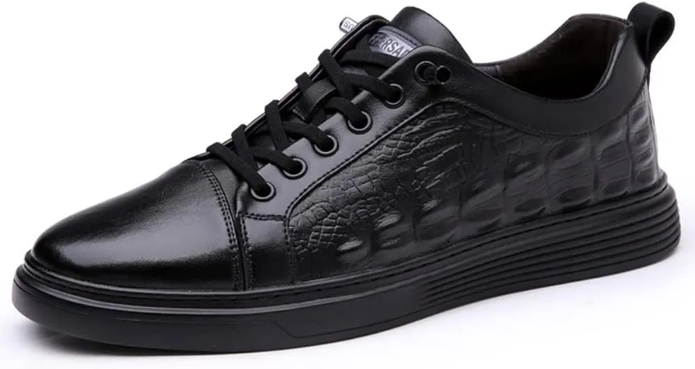 Outdoor Sport Sneakers for Men Leather Upper Lace Up Elastic Sole Casual Sneaker Tenis para Hombre Designer Skate Shoes