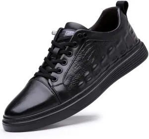 Outdoor Sport Sneakers for Men Leather Upper Lace Up Elastic Sole Casual Sneaker Tenis para Hombre Designer Skate Shoes
