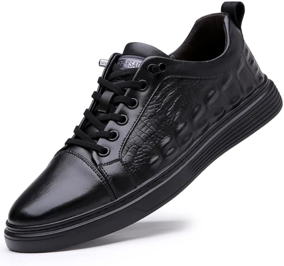 Outdoor Sport Sneakers for Men Leather Upper Lace Up Elastic Sole Casual Sneaker Tenis para Hombre Designer Skate Shoes