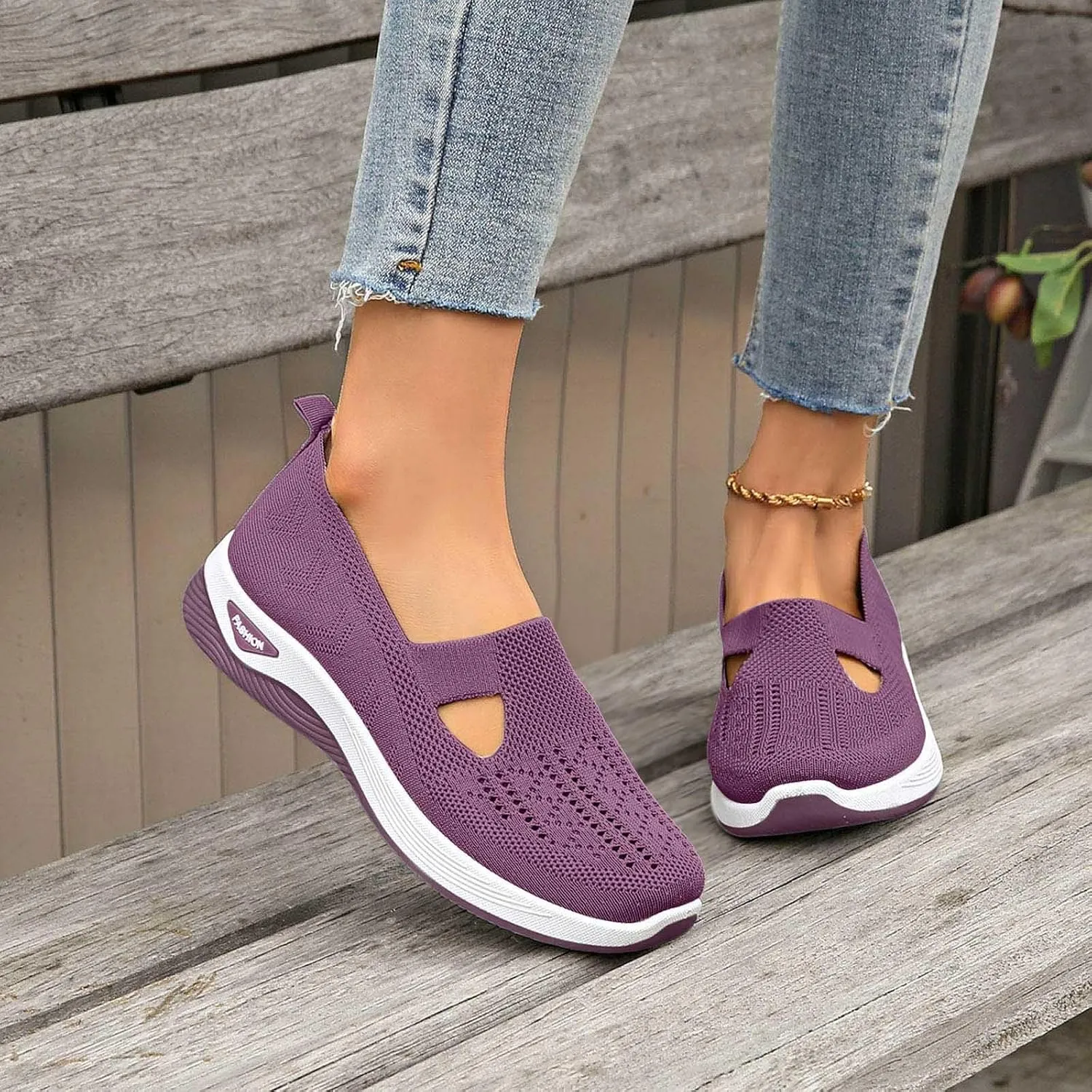 Sandals for Women Orthopedic Breathable Sandals Slip on Arch Support Sandal Memory Foam Sandal Walking Shoes