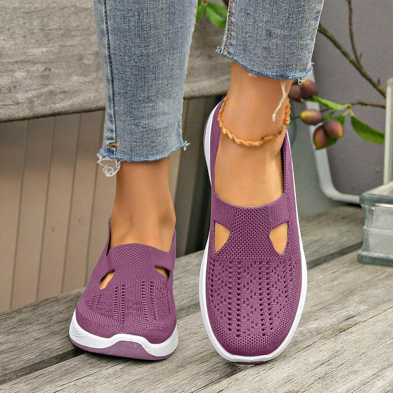 Sandals for Women Orthopedic Breathable Sandals Slip on Arch Support Sandal Memory Foam Sandal Walking Shoes