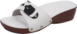 Sandals Wedge Shoes for Women Orthopedic Comfortable Arch Support Platform Wedge Summer Slides Leather Sandals