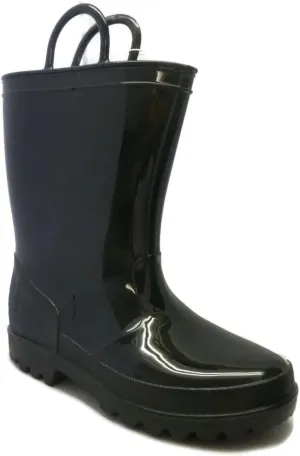 SkaDoo Black Big Kids Waterproof Rain Boots  Durable, Non-Slip Wellies for Toddlers & Children 5 M US Big Kid