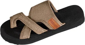 Slippers for Women Comfortable Beach Orthopedic Sandals Breathable Mesh Slide Non-Slip Flat Sandals Flip Flops Walking Summer Shoes