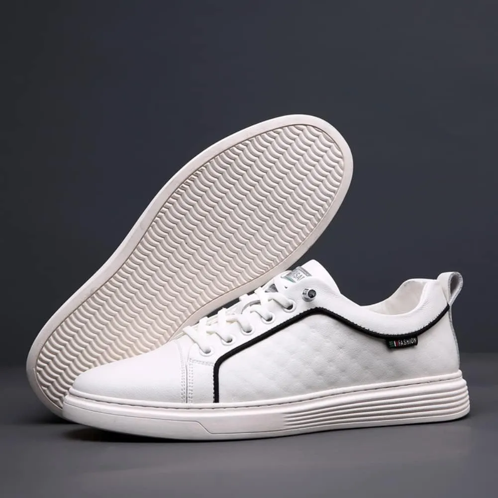 Sneakers for Men Leather Upper Outdoor Sport Lace Up Leather Elastic Sole Casual Sneaker Tenis para Hombre Designer Skate Shoes