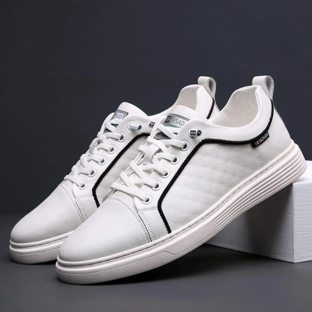Sneakers for Men Leather Upper Outdoor Sport Lace Up Leather Elastic Sole Casual Sneaker Tenis para Hombre Designer Skate Shoes