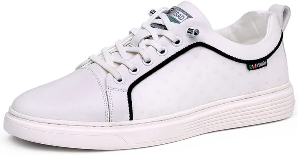 Sneakers for Men Leather Upper Outdoor Sport Lace Up Leather Elastic Sole Casual Sneaker Tenis para Hombre Designer Skate Shoes