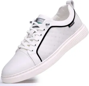 Sneakers for Men Leather Upper Outdoor Sport Lace Up Leather Elastic Sole Casual Sneaker Tenis para Hombre Designer Skate Shoes