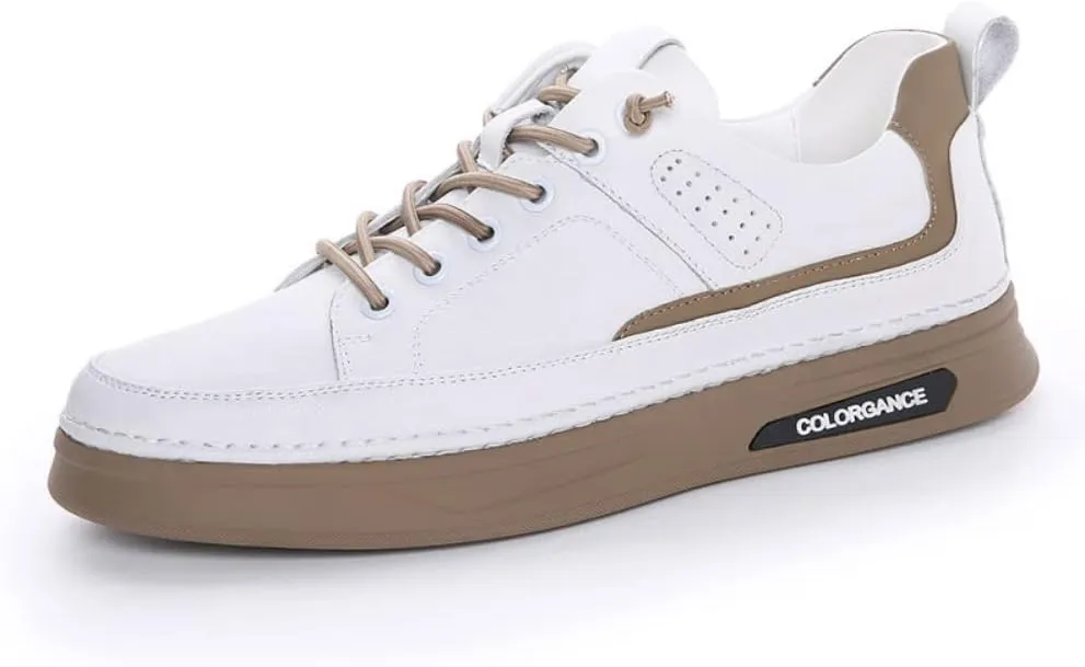 Sport Outdoor Sneakers for Men Leather Upper Lace Up Leather Elastic Sole Casual Sneaker Tenis para Hombre Designer Skate Shoes