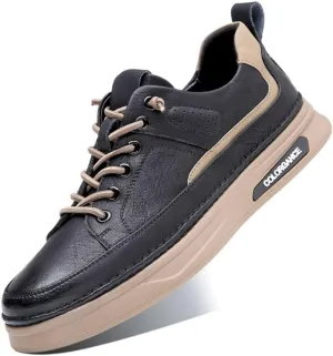 Sport Outdoor Sneakers for Men Leather Upper Lace Up Leather Elastic Sole Casual Sneaker Tenis para Hombre Designer Skate Shoes