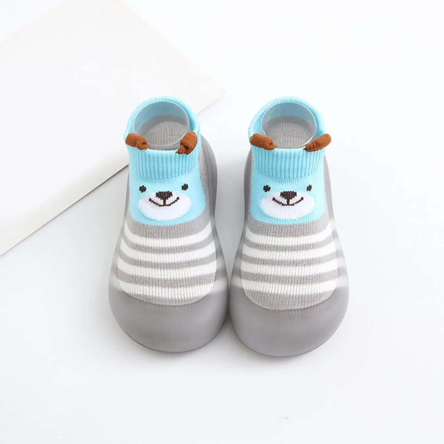 Spring and Summer Cute Toddler Shoes Breathable Duck Soft Rubber Sole Shoes Indoor and Outdoor Baby (Grey, 6-12Months)