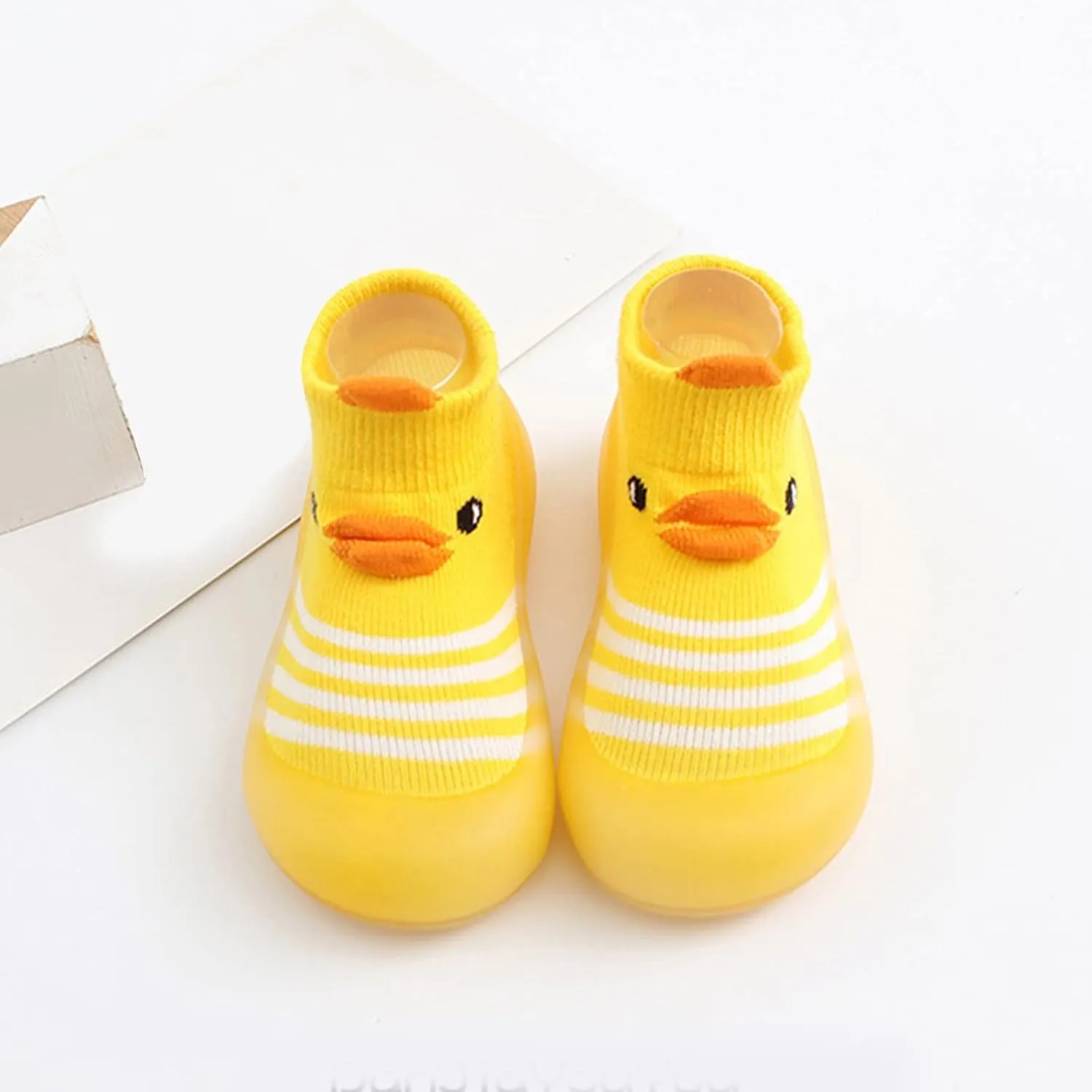 Spring and Summer Cute Toddler Shoes Breathable Duck Soft Rubber Sole Shoes Indoor and Outdoor Baby (Yellow, 3-3.5Years)