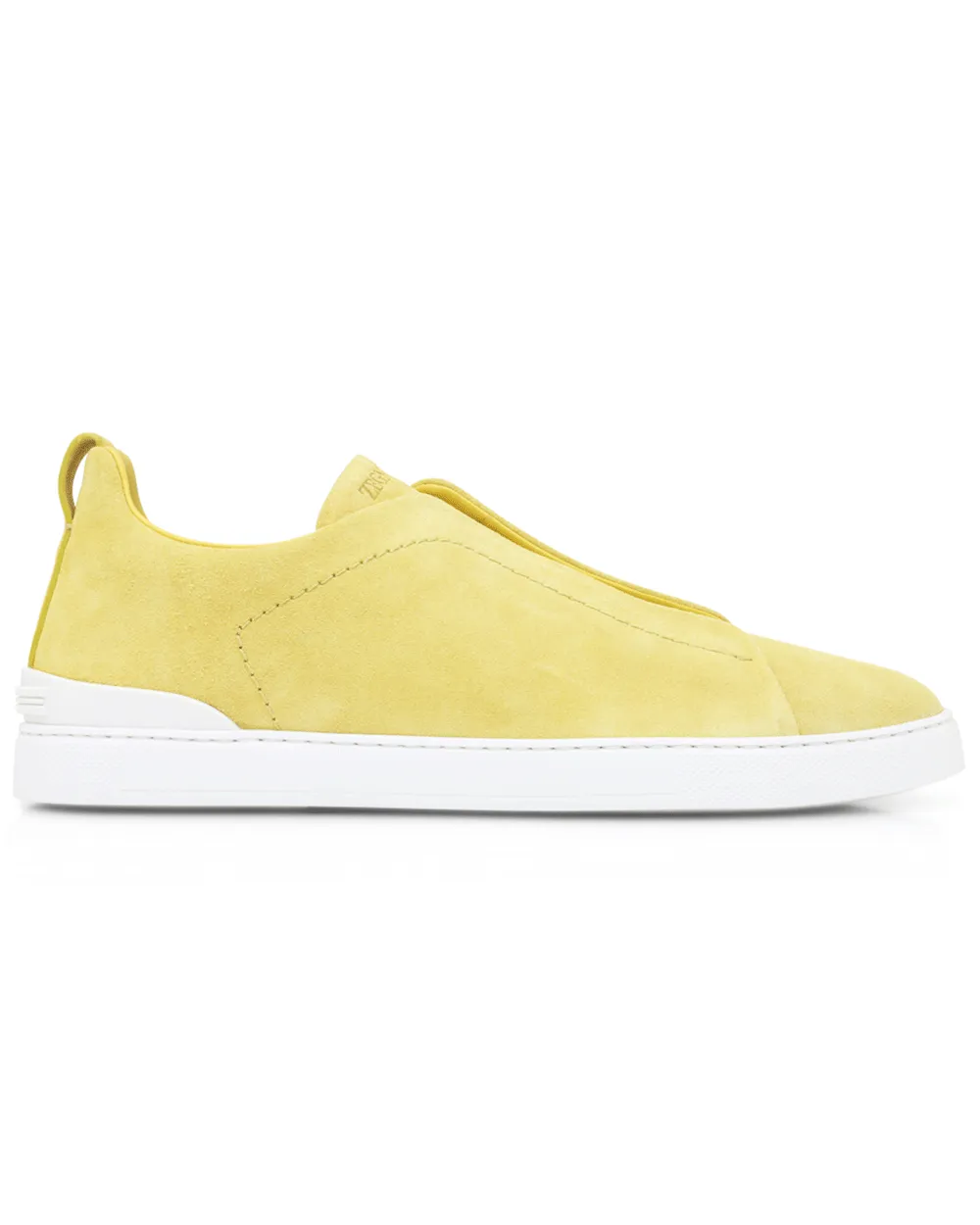 Suede Triple Stitch Sneaker in Yellow