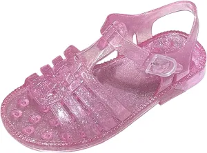 Summer Dress Shoes for Kid/Big Kid Summer Girls Sandals Jelly Cloth Flower Fashion Children Open Toe Beach Shoes