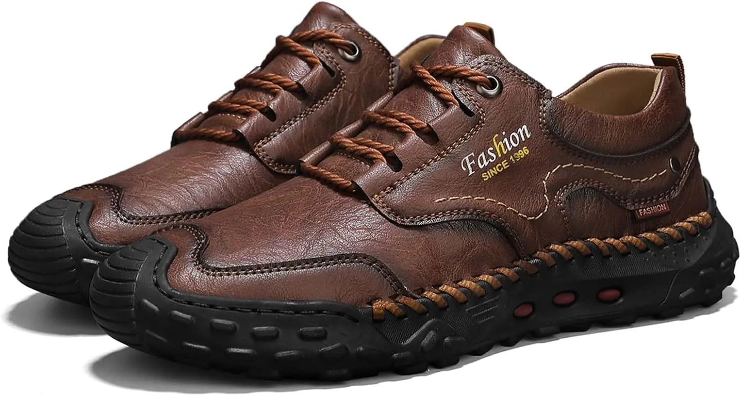 Tanner Shoes Mens Leather Chukka Boots Casual Ankle Slip On Lightweight Walking Driving Work Office Shoes