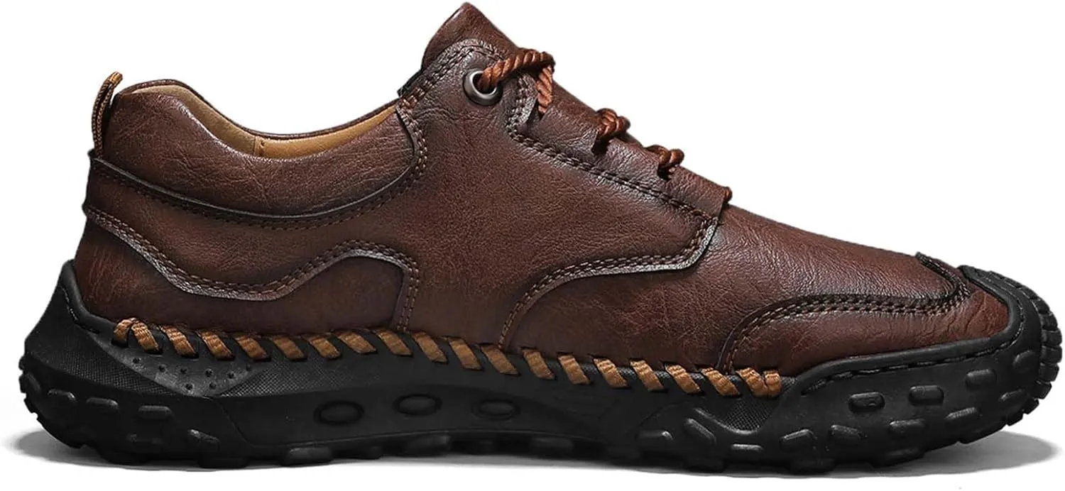 Tanner Shoes Mens Leather Chukka Boots Casual Ankle Slip On Lightweight Walking Driving Work Office Shoes