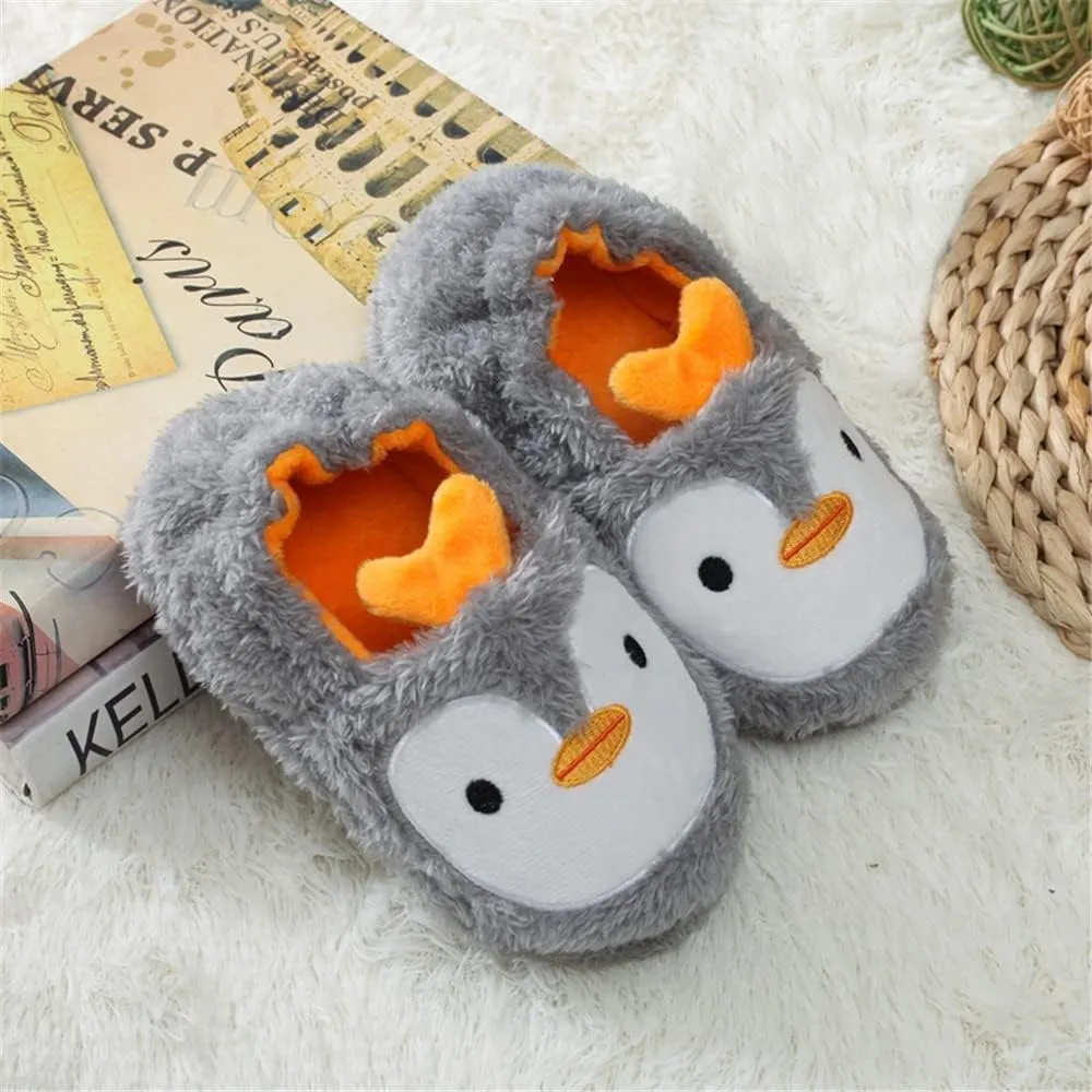 Toddler Boys' Penguin Slipper Grey US 5-6