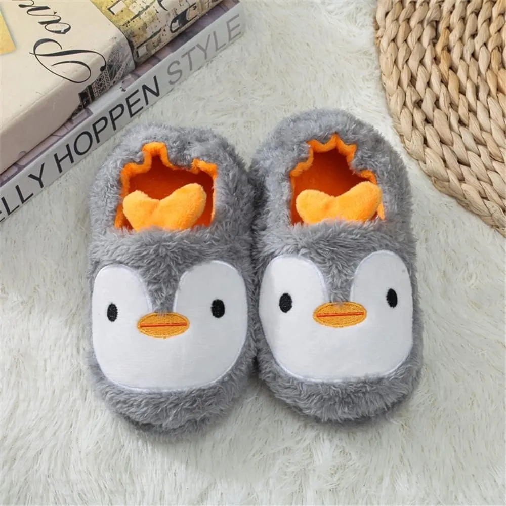 Toddler Boys' Penguin Slipper Grey US 5-6