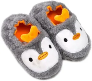 Toddler Boys' Penguin Slipper Grey US 5-6