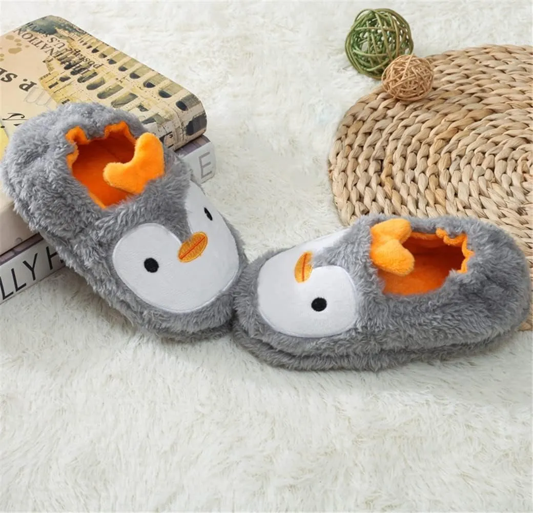 Toddler Boys' Penguin Slipper Grey US 5-6