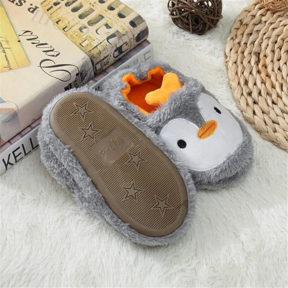 Toddler Boys' Penguin Slipper Grey US 5-6