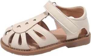 Toddler Girl Mary Jane Dress Shoes School Uniform Shoes Hollow Closed Toe Comfortable Breathable Soft Sole Sandals