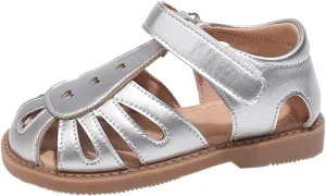 Toddler Girl Mary Jane Dress Shoes School Uniform Shoes Hollow Closed Toe Comfortable Breathable Soft Sole Sandals