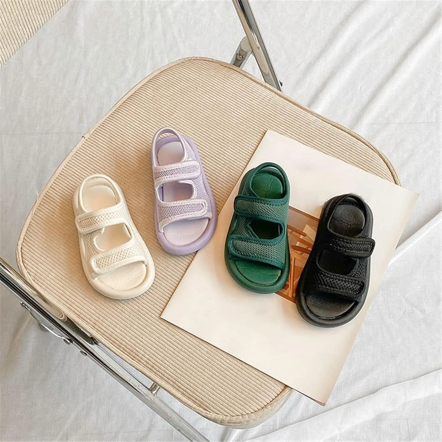 Toddler Girls Boys Open Toe Lightweight Sandals Unisex Kids Comfort Anti-Slip Comfortable Soft Sandals for Summer