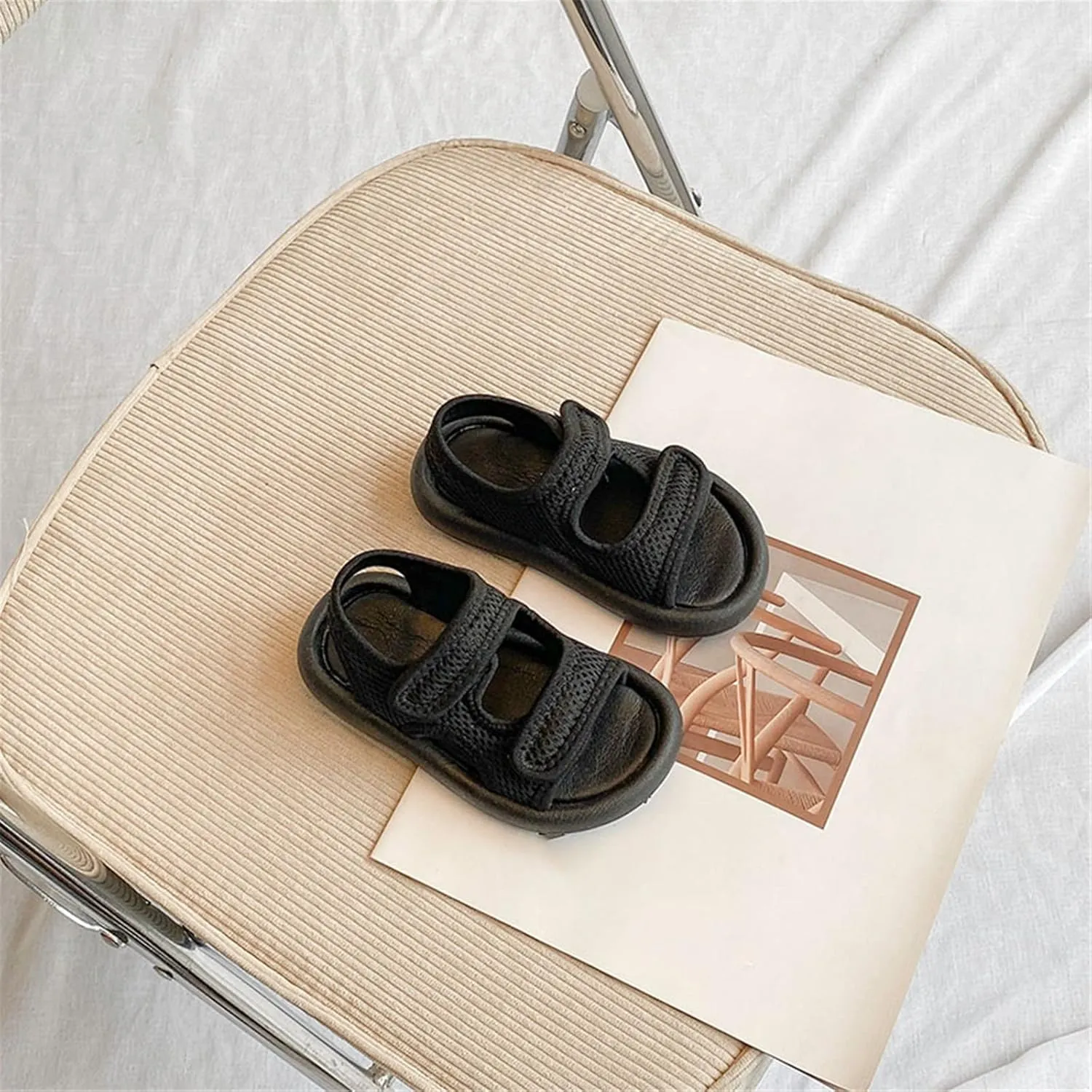Toddler Girls Boys Open Toe Lightweight Sandals Unisex Kids Comfort Anti-Slip Comfortable Soft Sandals for Summer