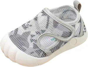 Toddler Walking Shoes Quick Dry Non-Slip Soft Sole Sneakers Summer Closed Toe Lightweight Breathable First Walking Shoes