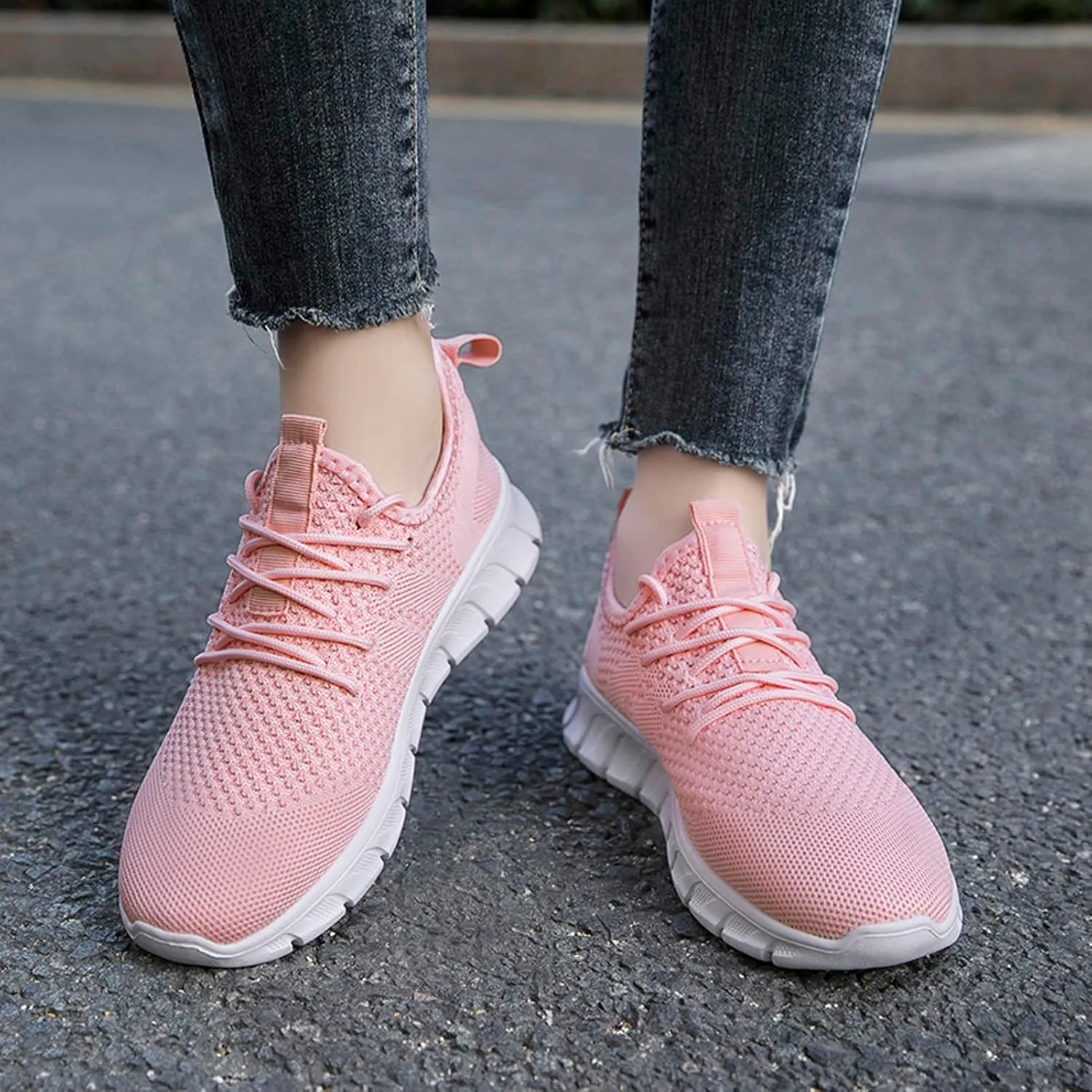 Women Running Shoes Tennis Walking Gym Fashion Sneakers Workout Atheltic Slip On Lightweight Breathable Sport Shoe