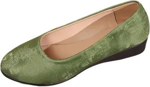 Women's Casual Shoes for Everyday Wear Sleek Satin Design Closed Toe and Heel Comfortable Wedge Wide Mens Shoe Casual