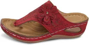 Women's Comfortable Wedge Sandals Open Toe Flip Flops Casual Walking Shoes with Arch Support for Summer Spring