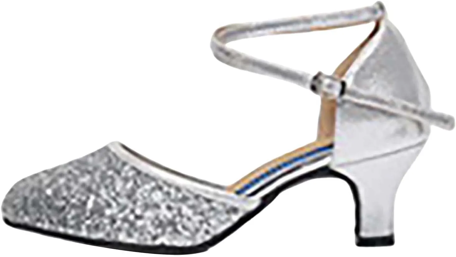 Womens Latin Dance Shoes Comfortable Closed Toe Ballroom Tango Performence Party Dancing Shoes High Heel Sandals