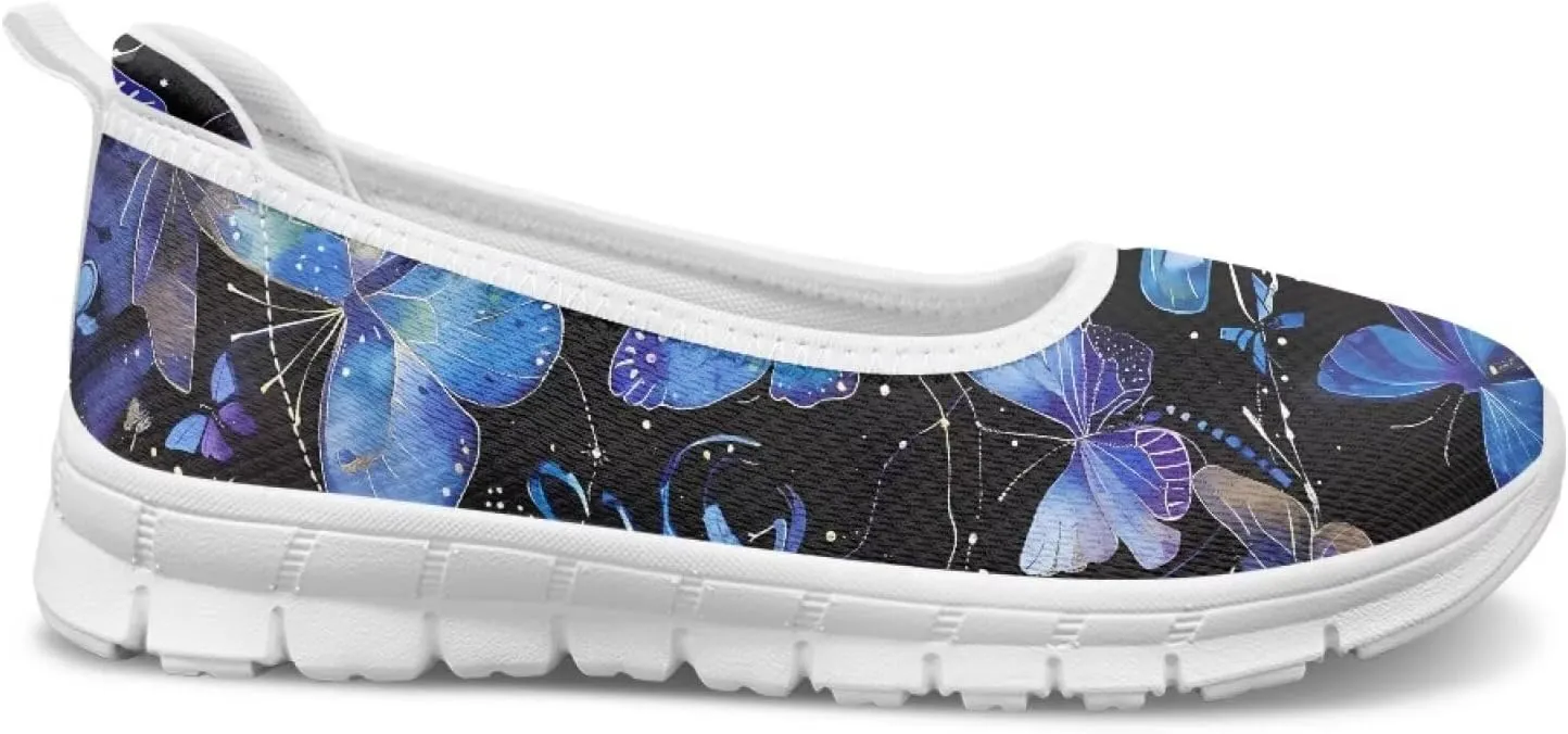 Womens Lightweight Slip On Walking Shoes Fashion Casual Loafers Comfortable Versatile Nursing Shoe for Workout Party Size 6-11 White Sole