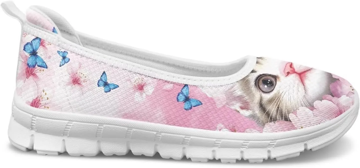 Womens Lightweight Slip On Walking Shoes Fashion Casual Loafers Comfortable Versatile Nursing Shoe for Workout Party Size 6-11 White Sole