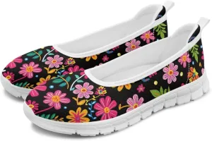 Womens Lightweight Slip On Walking Shoes Fashion Casual Loafers Comfortable Versatile Nursing Shoe for Workout Party Size 6-11 White Sole