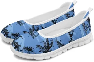 Womens Lightweight Slip On Walking Shoes Fashion Casual Loafers Comfortable Versatile Nursing Shoe for Workout Party Size 6-11 White Sole