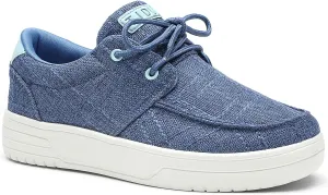 Women's Loafers Arch Support Boat Shoes Slip On Canvas Sneakers Comfortable Walking Flats with Orthotic Insoles for Foot Pain Relief